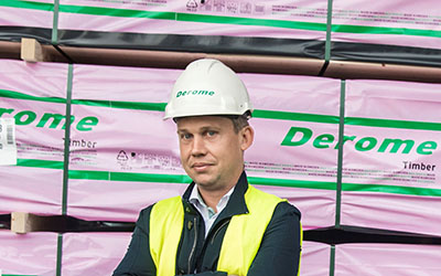 Pontus Larsson, Sales manager at Derome Timber